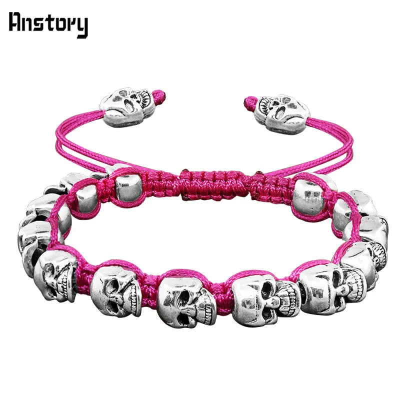 Peris Gems Smiling Skeleton Skull Gothic Bead Bracelets Unisex SHEIN Amazon Temu