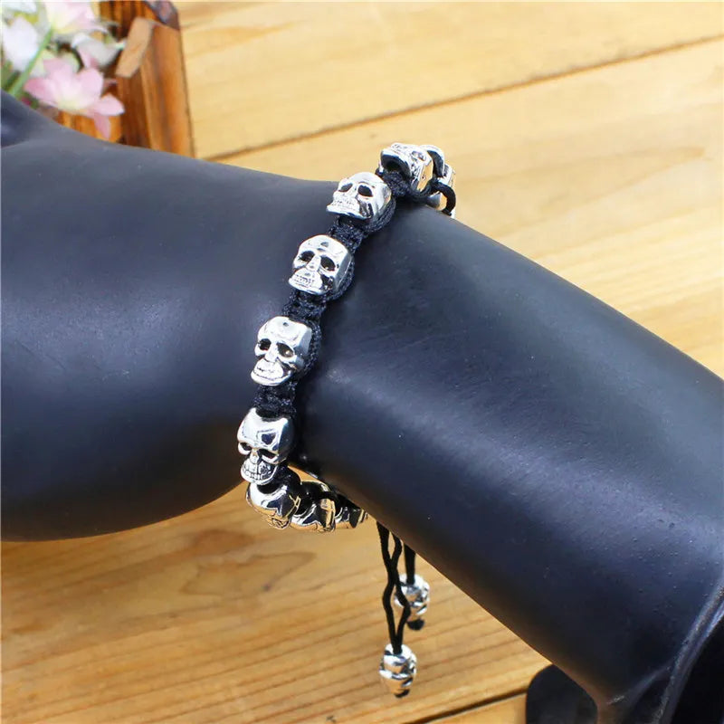 Peris Gems Smiling Skeleton Skull Gothic Bead Bracelets Unisex SHEIN Amazon Temu