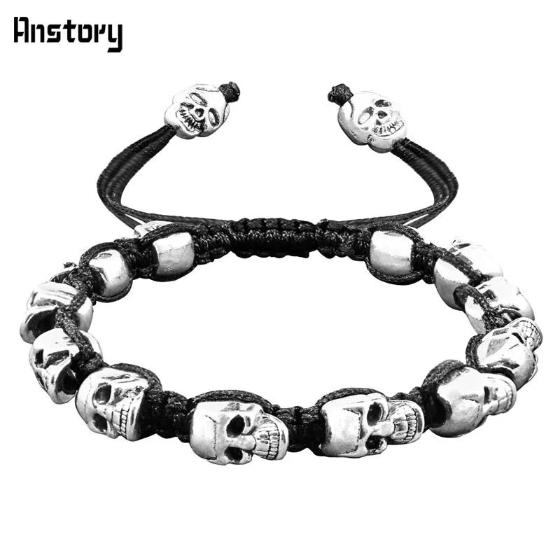 Peris Gems Smiling Skeleton Skull Gothic Bead Bracelets Unisex SHEIN Amazon Temu
