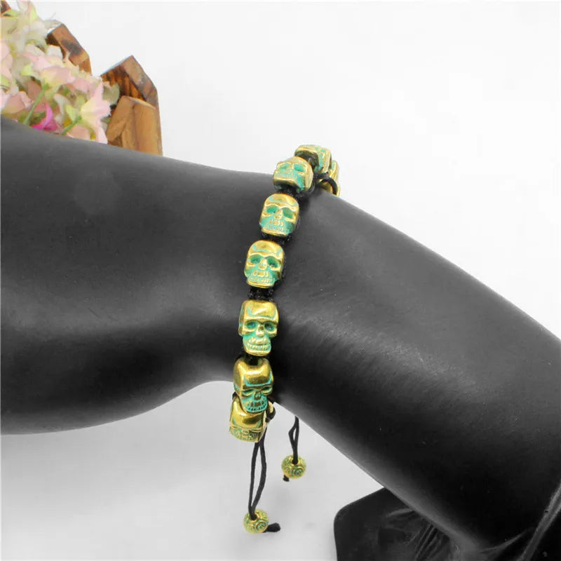 Peris Gems Smiling Skeleton Skull Gothic Bead Bracelets Unisex SHEIN Amazon Temu