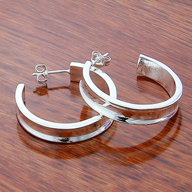 Peris Gems smooth Round Sterling Silver Hoop Earrings Collection for Women SHEIN Amazon Temu
