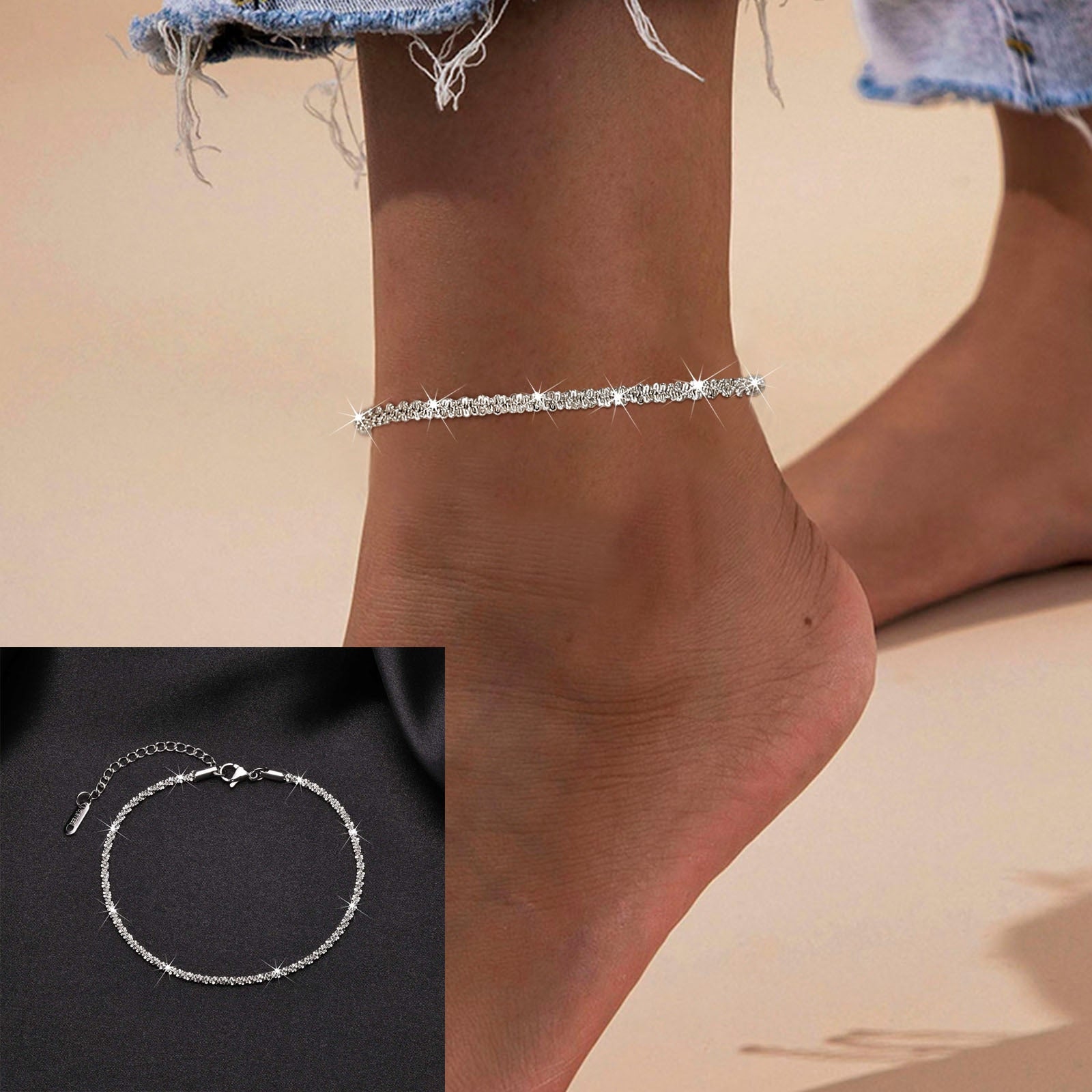 Peris Gems Snake Chain Anklet for Women | Stainless Beach Ankle Bracelet for Women SHEIN Amazon Temu