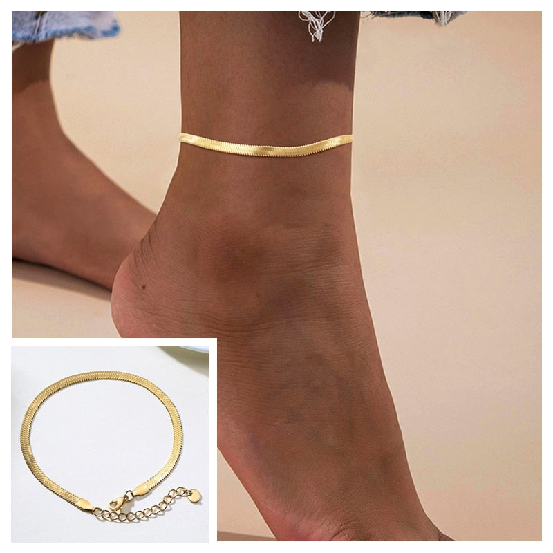 Peris Gems Snake Chain Anklet for Women | Stainless Beach Ankle Bracelet for Women SHEIN Amazon Temu