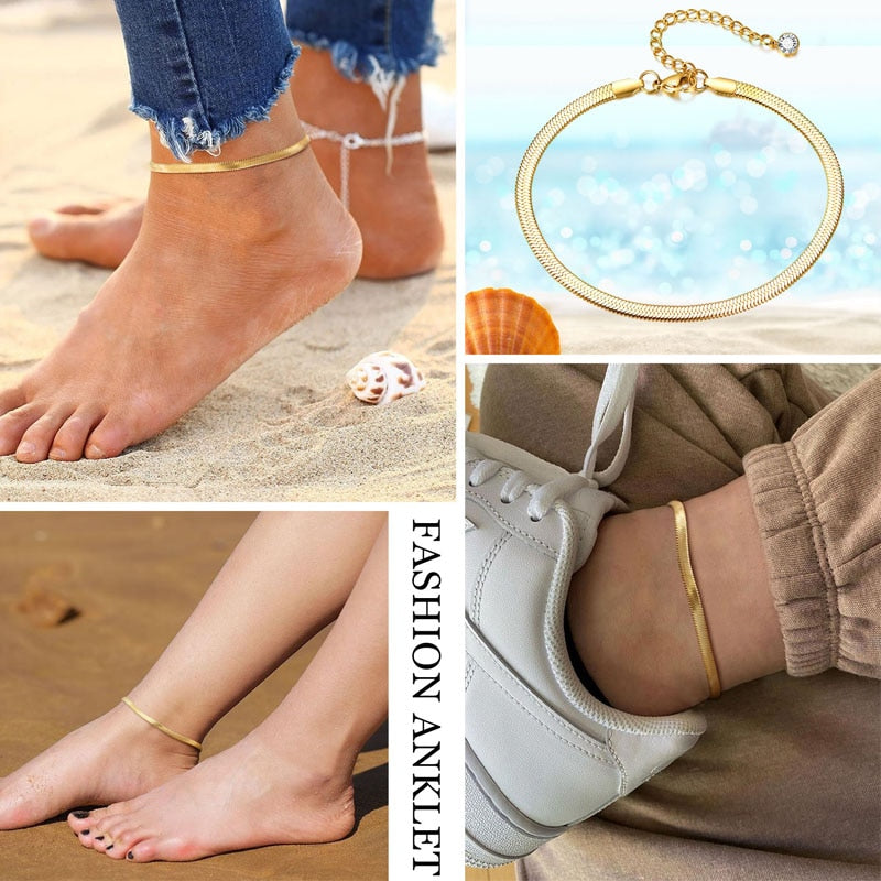 Peris Gems Snake Chain Anklet for Women | Stainless Beach Ankle Bracelet for Women SHEIN Amazon Temu