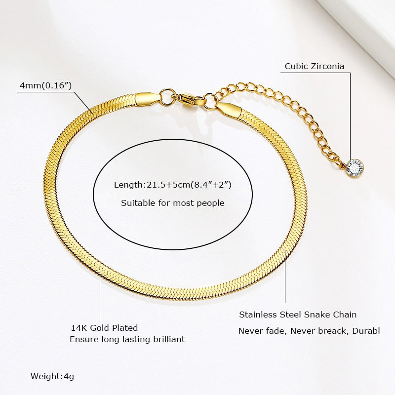 Peris Gems Snake Chain Anklet for Women | Stainless Beach Ankle Bracelet for Women SHEIN Amazon Temu