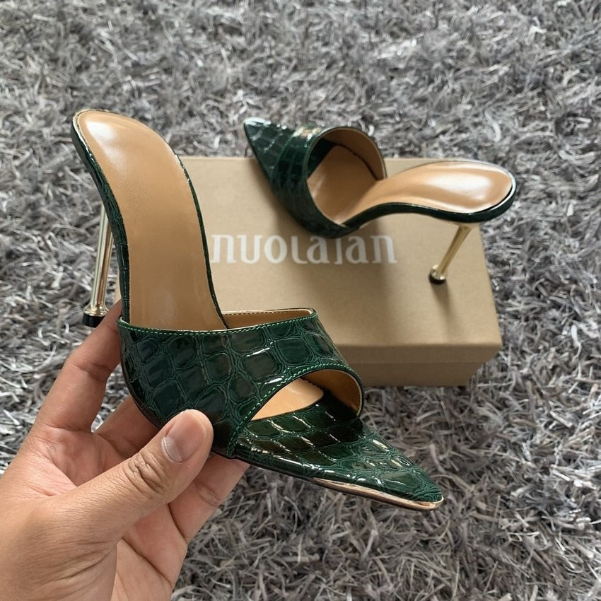 Peris Gems Snake Print Pointed Toe High Heel Leather Shoes for Women SHEIN Amazon Temu