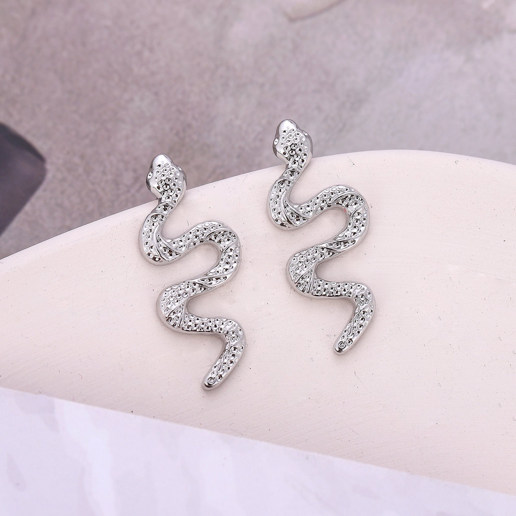 Peris Gems Snake Stud Earrings for Women | Gold Punk Women&