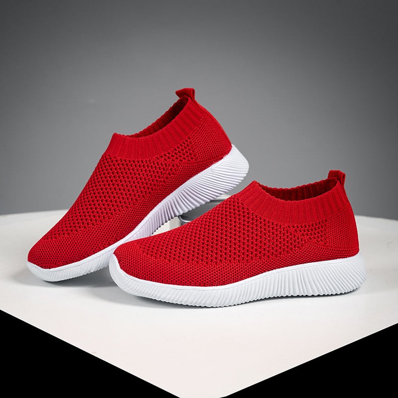 Peris Gems Soft Knitted Mesh Slip-On Shoes for Women | Comfortable Walking Shoe Soft Knitted Mesh Slip-On Shoes for Women | Walking Shoe SHEIN Amazon Temu