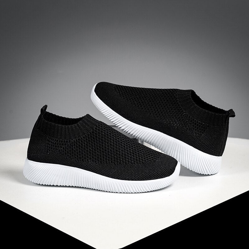 Peris Gems Soft Knitted Mesh Slip-On Shoes for Women | Comfortable Walking Shoe Soft Knitted Mesh Slip-On Shoes for Women | Walking Shoe SHEIN Amazon Temu