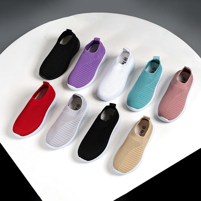 Peris Gems Soft Knitted Mesh Slip-On Shoes for Women | Comfortable Walking Shoe Soft Knitted Mesh Slip-On Shoes for Women | Walking Shoe SHEIN Amazon Temu