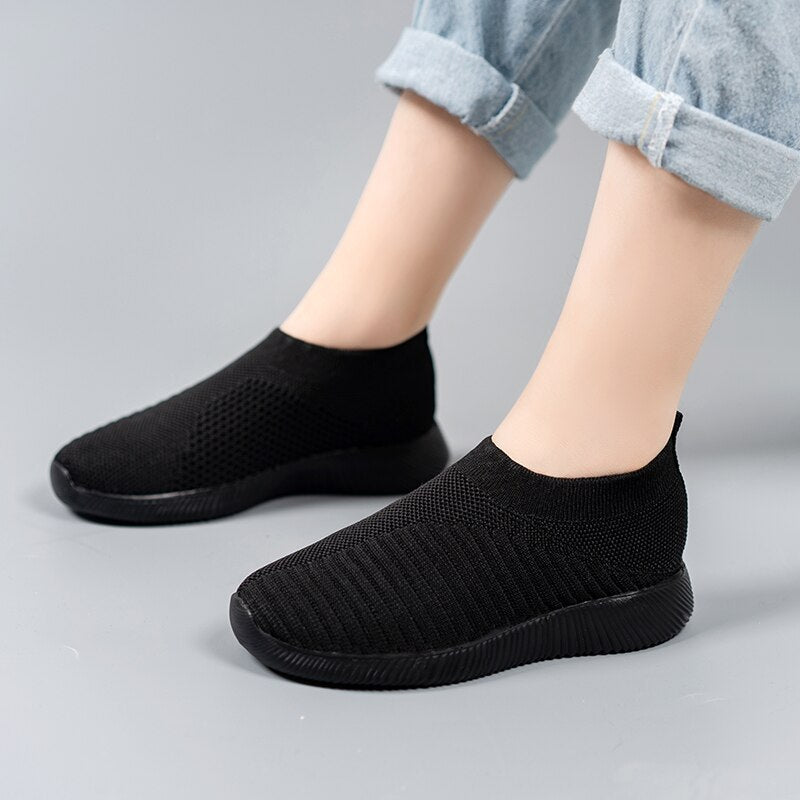 Peris Gems Soft Knitted Mesh Slip-On Shoes for Women | Comfortable Walking Shoe Soft Knitted Mesh Slip-On Shoes for Women | Walking Shoe SHEIN Amazon Temu