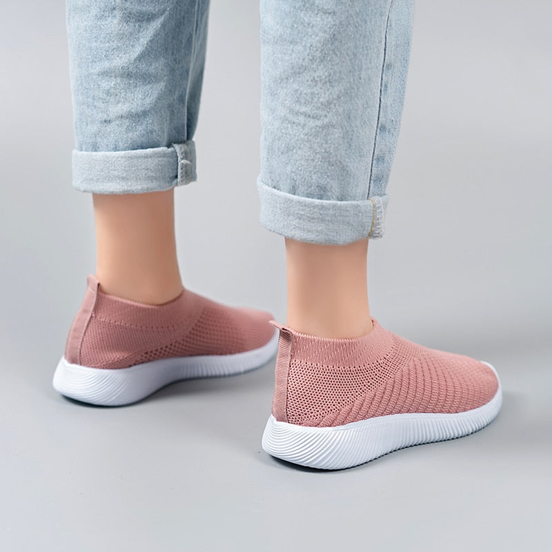 Peris Gems Soft Knitted Mesh Slip-On Shoes for Women | Comfortable Walking Shoe Soft Knitted Mesh Slip-On Shoes for Women | Walking Shoe SHEIN Amazon Temu