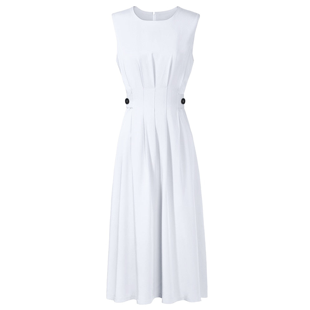 Peris Gems Solid Sleeveless Midi Dresses for Women | Elegant Evening Dress Solid Sleeveless Midi Dress for Women Elegant Evening Dress SHEIN Amazon Temu
