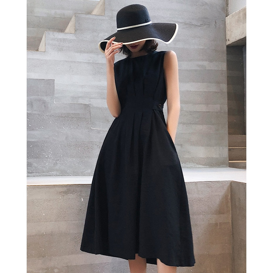 Peris Gems Solid Sleeveless Midi Dresses for Women | Elegant Evening Dress Solid Sleeveless Midi Dress for Women Elegant Evening Dress SHEIN Amazon Temu