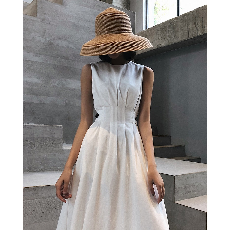 Peris Gems Solid Sleeveless Midi Dresses for Women | Elegant Evening Dress Solid Sleeveless Midi Dress for Women Elegant Evening Dress SHEIN Amazon Temu