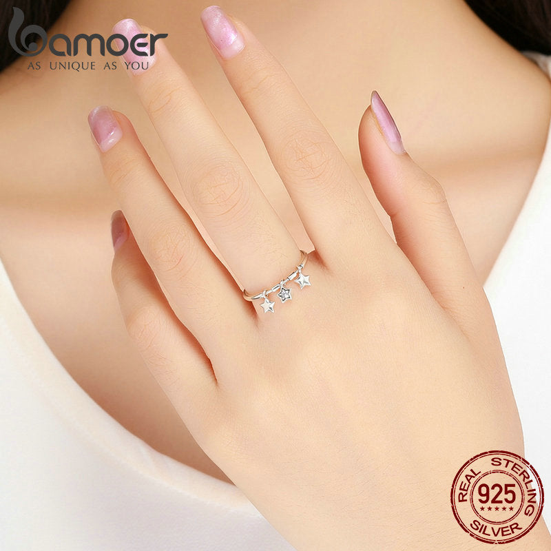 Peris Gems Sparkling 925 Silver Dangling Star Ring Wedding Ring for Women Sparkling 925 Silver Dangling Star Ring Wedding Ring Women SHEIN Amazon Temu