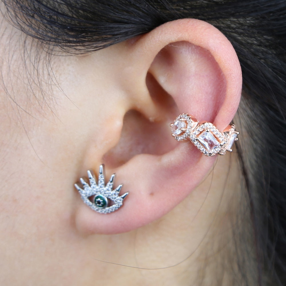 Peris Gems Sparkling Diamond Clip On Earrings for Women | No Piercing Earrings SHEIN Amazon Temu