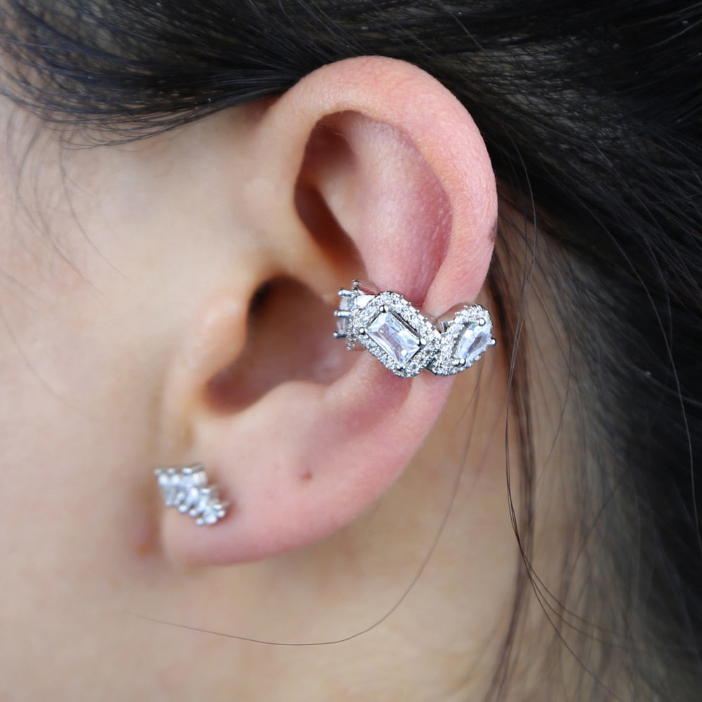 Peris Gems Sparkling Diamond Clip On Earrings for Women | No Piercing Earrings SHEIN Amazon Temu
