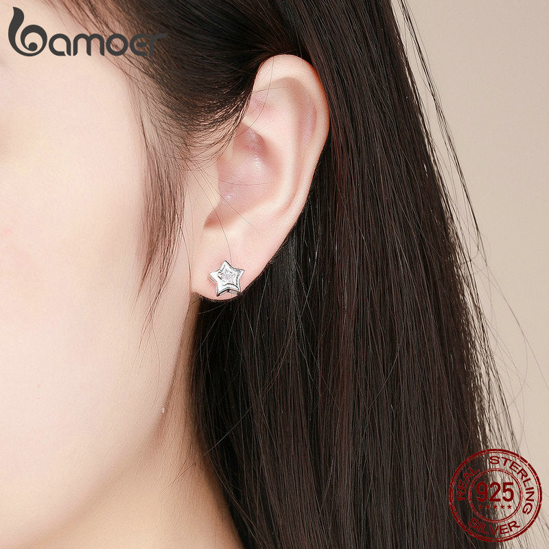 Peris Gems Sparkling Diamond Star 925 Silver Stud Earrings for Women SHEIN Amazon Temu