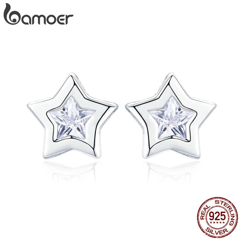 Peris Gems Sparkling Diamond Star 925 Silver Stud Earrings for Women SHEIN Amazon Temu