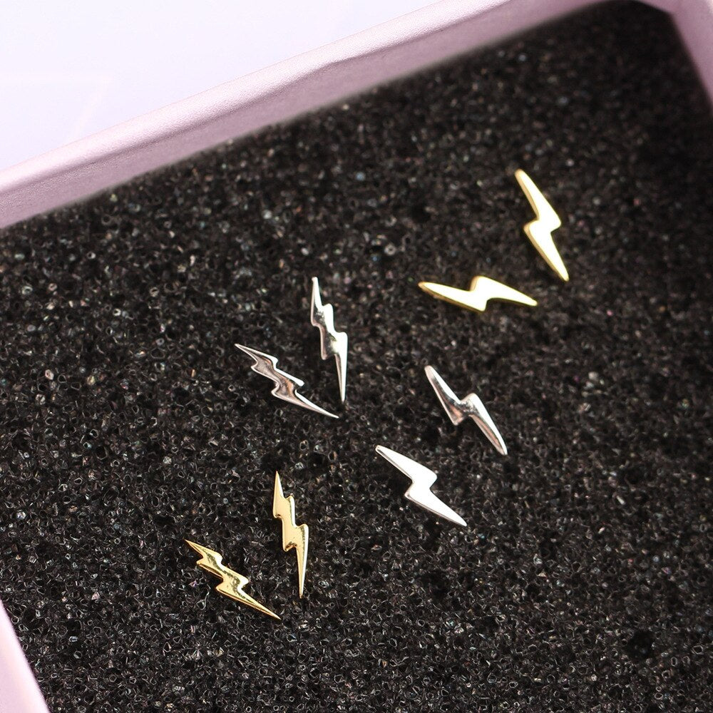 Peris Gems Sparkling Mini Lightning 925 Silver Stud Earrings for Women SHEIN Amazon Temu