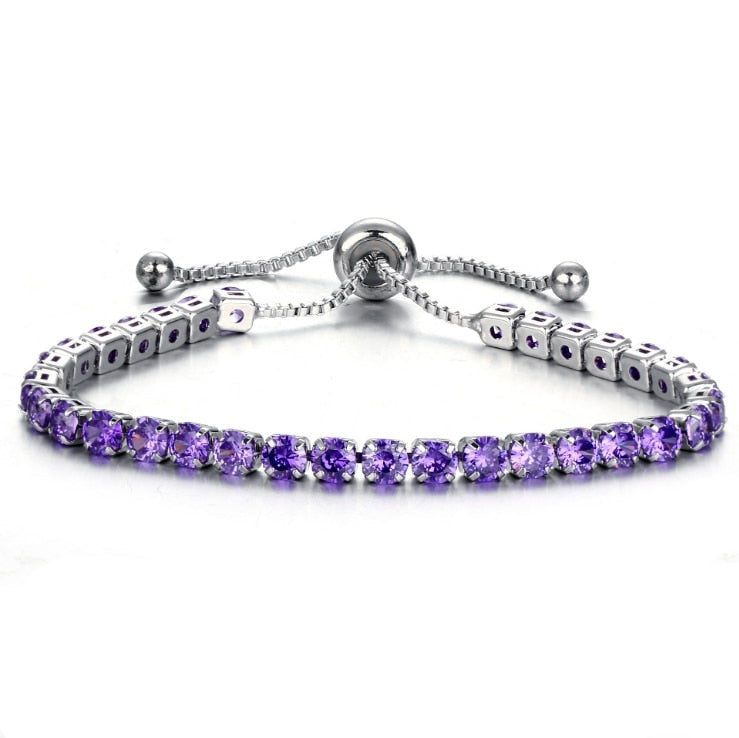 Peris Gems Spurple Gold Diamond Tennis Bracelets for Women | Iced Out Chain Bracelets SHEIN Amazon Temu