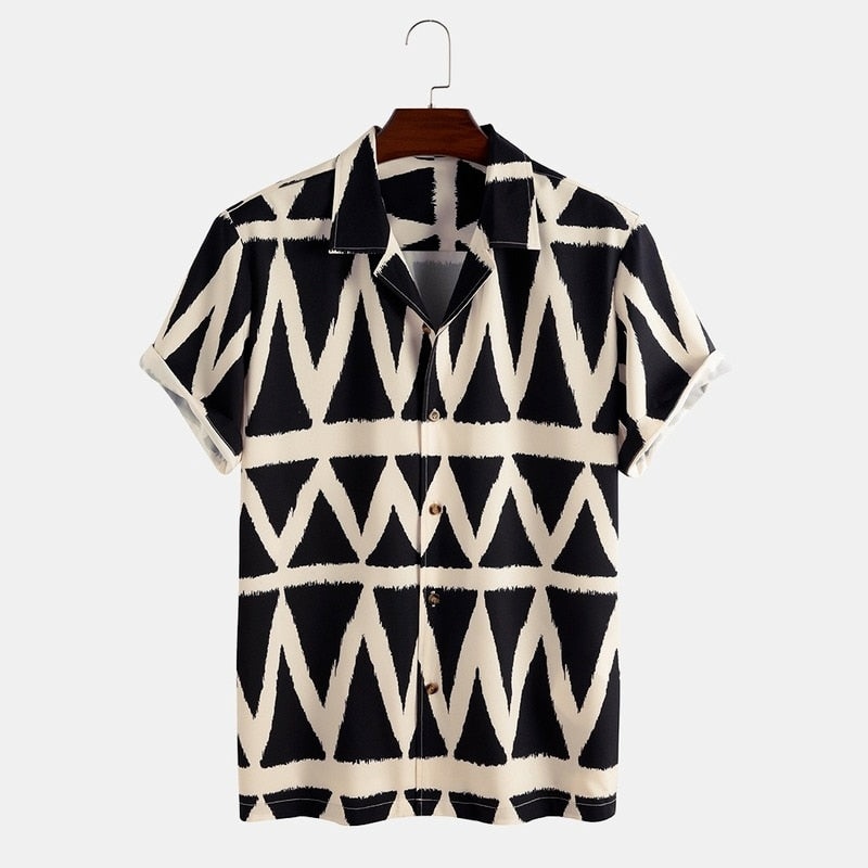 Peris Gems Square Diamond Print Button Up Shirt for Men SHEIN Amazon Temu