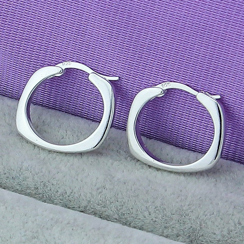 Peris Gems Square Sterling Silver Hoop Earrings Collection for Women SHEIN Amazon Temu