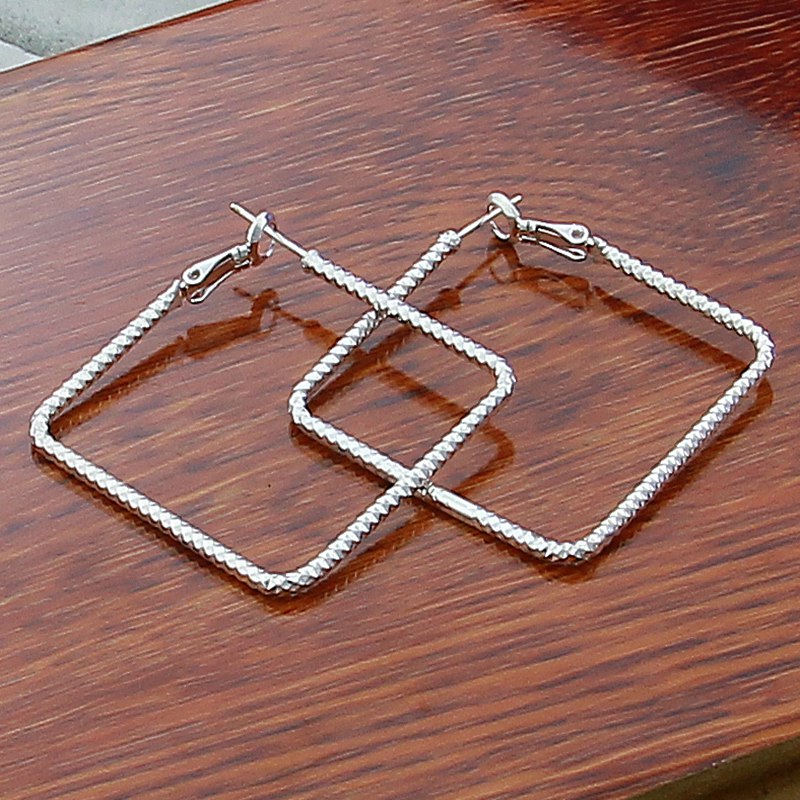 Peris Gems square Sterling Silver Hoop Earrings Collection for Women SHEIN Amazon Temu
