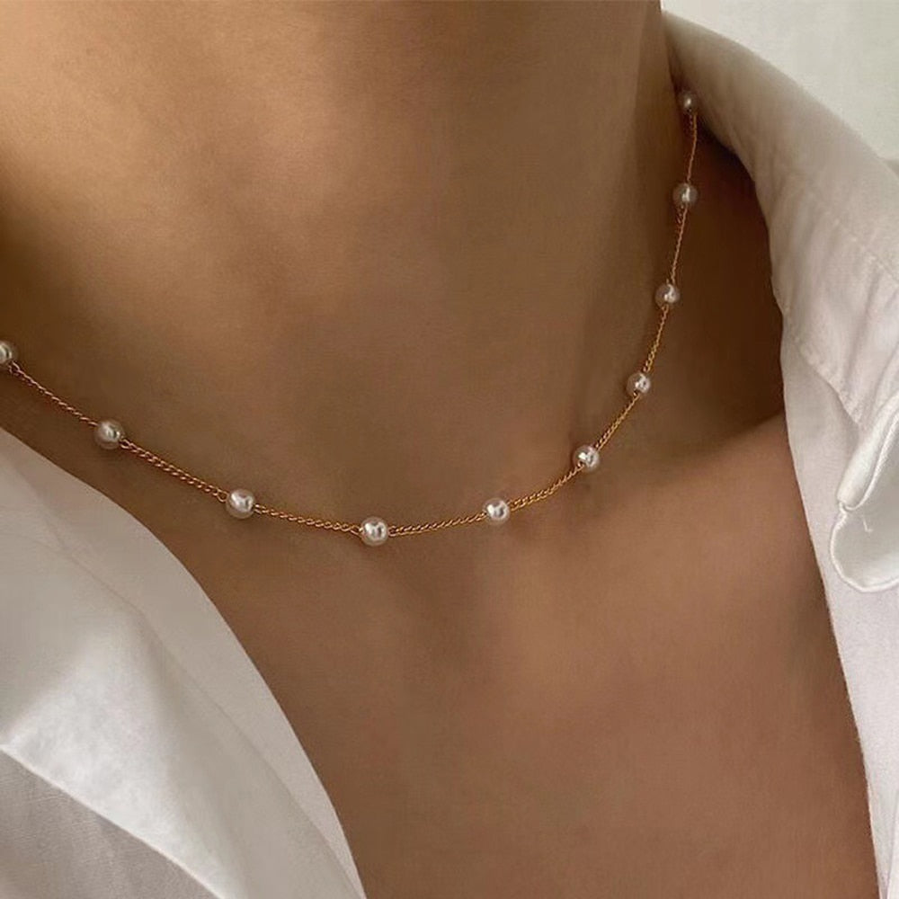Peris Gems Stacked Multilayered White Pearl Necklace for Women SHEIN Amazon Temu