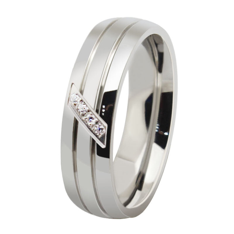 Peris Gems Stacked Stainless Steel Diamond Rings Unisex | Cubic Zircon Ring Stacked Stainless Steel Diamond Rings Unisex | Cubic Zircon SHEIN Amazon Temu