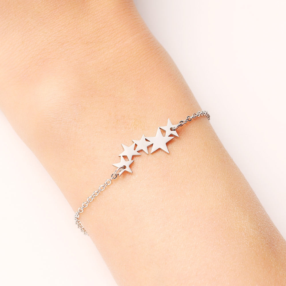 Peris Gems Stacked Stars Chain Bracelet for Women | Delicate Bracelet SHEIN Amazon Temu