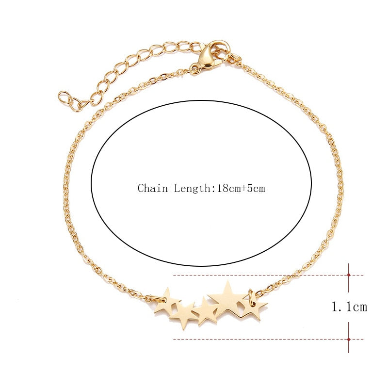 Peris Gems Stacked Stars Chain Bracelet for Women | Delicate Bracelet SHEIN Amazon Temu
