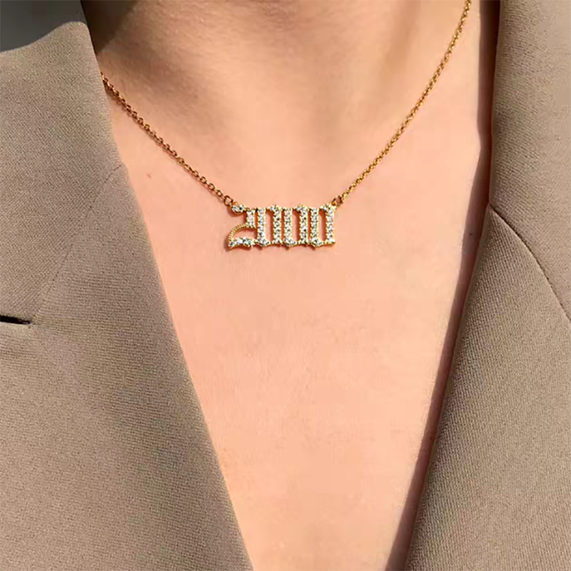Peris Gems Stainless Birth Year Number Necklace for Women SHEIN Amazon Temu