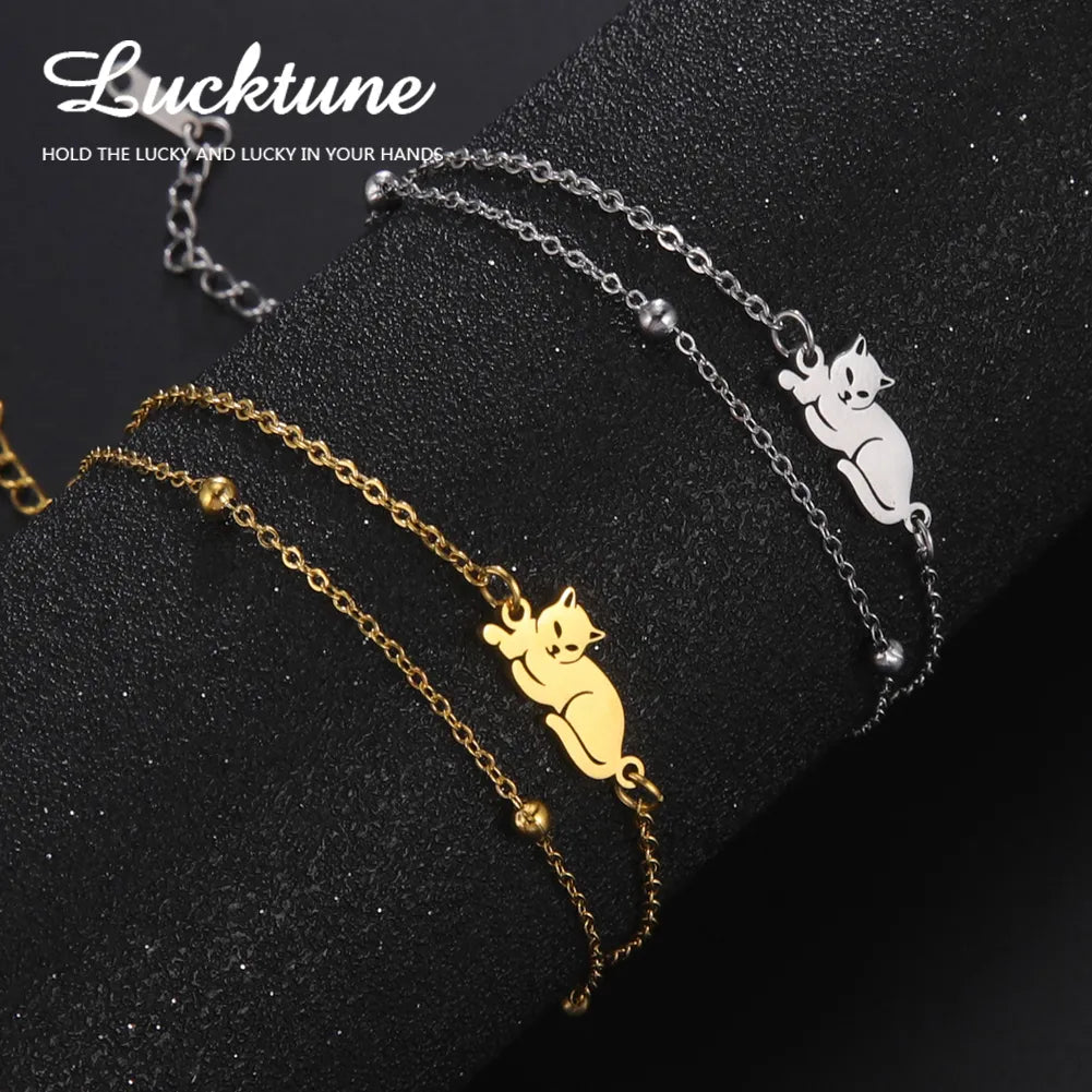 Peris Gems Stainless Cat Bracelet Collection for Women SHEIN Amazon Temu