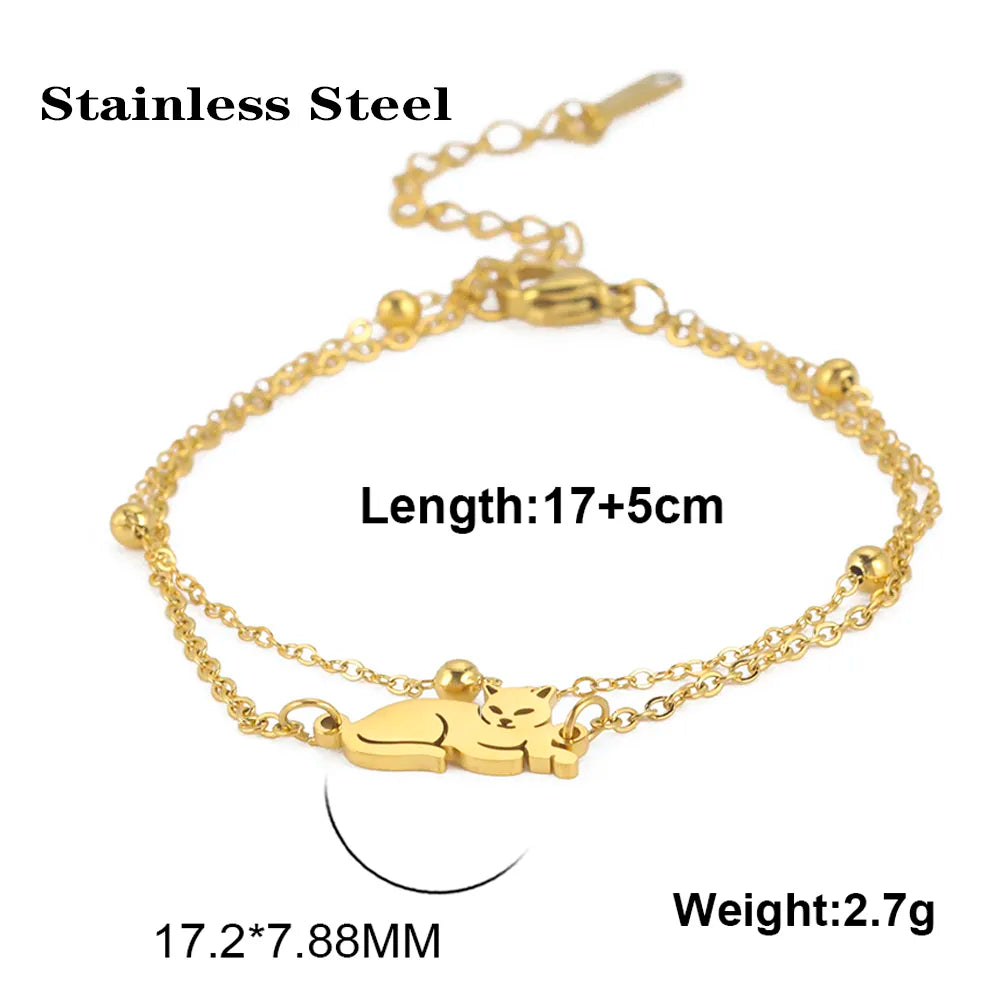 Peris Gems Stainless Cat Bracelet Collection for Women SHEIN Amazon Temu