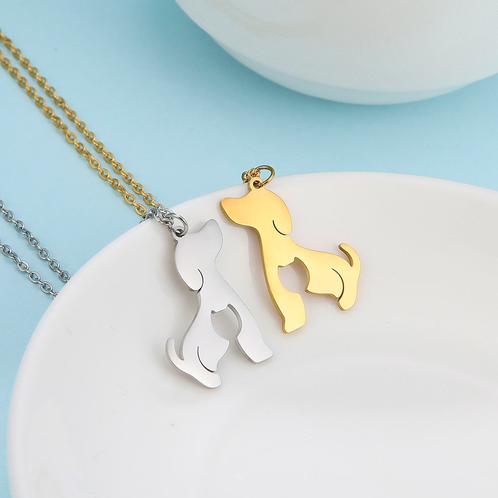 Peris Gems Stainless Dog Shaped Pendant Necklace for Women SHEIN Amazon Temu