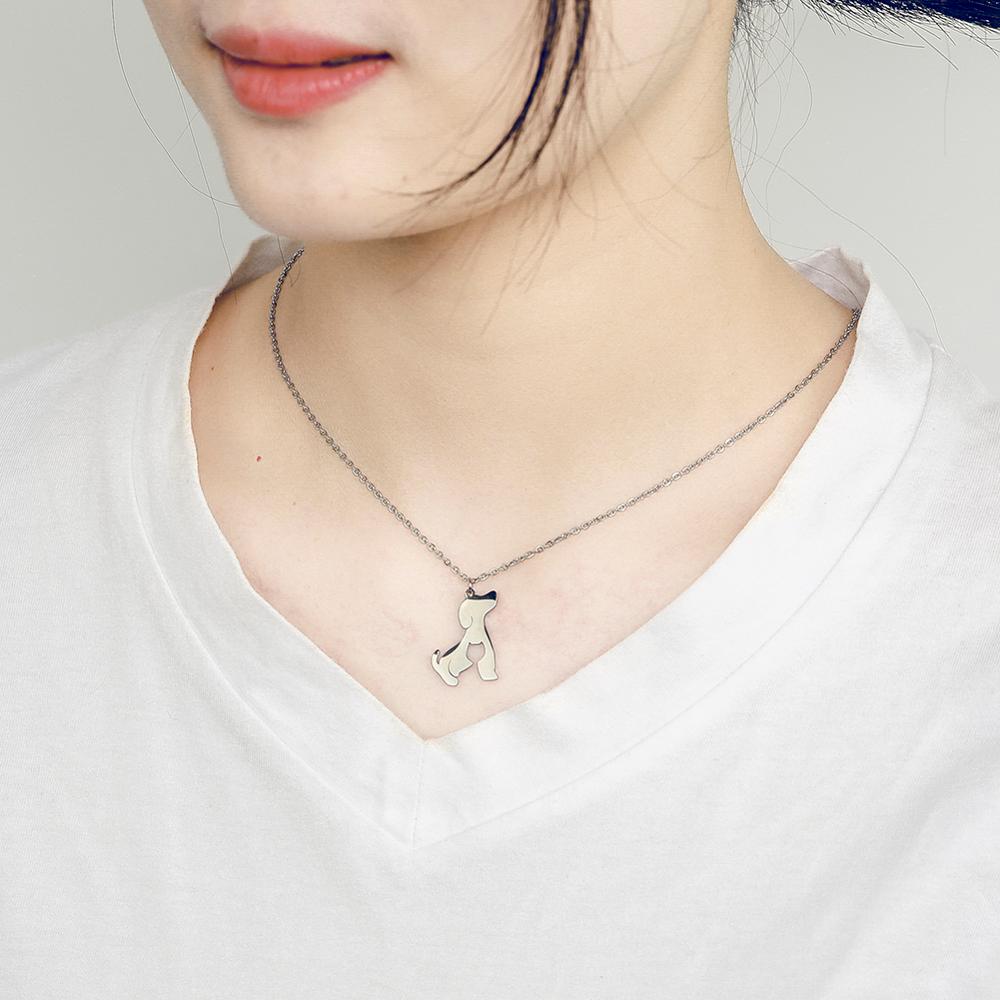 Peris Gems Stainless Dog Shaped Pendant Necklace for Women SHEIN Amazon Temu