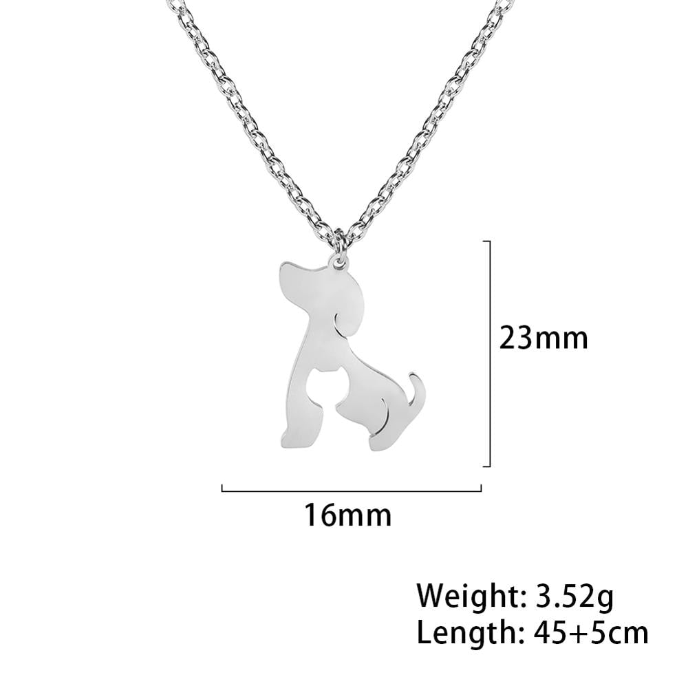Peris Gems Stainless Dog Shaped Pendant Necklace for Women SHEIN Amazon Temu