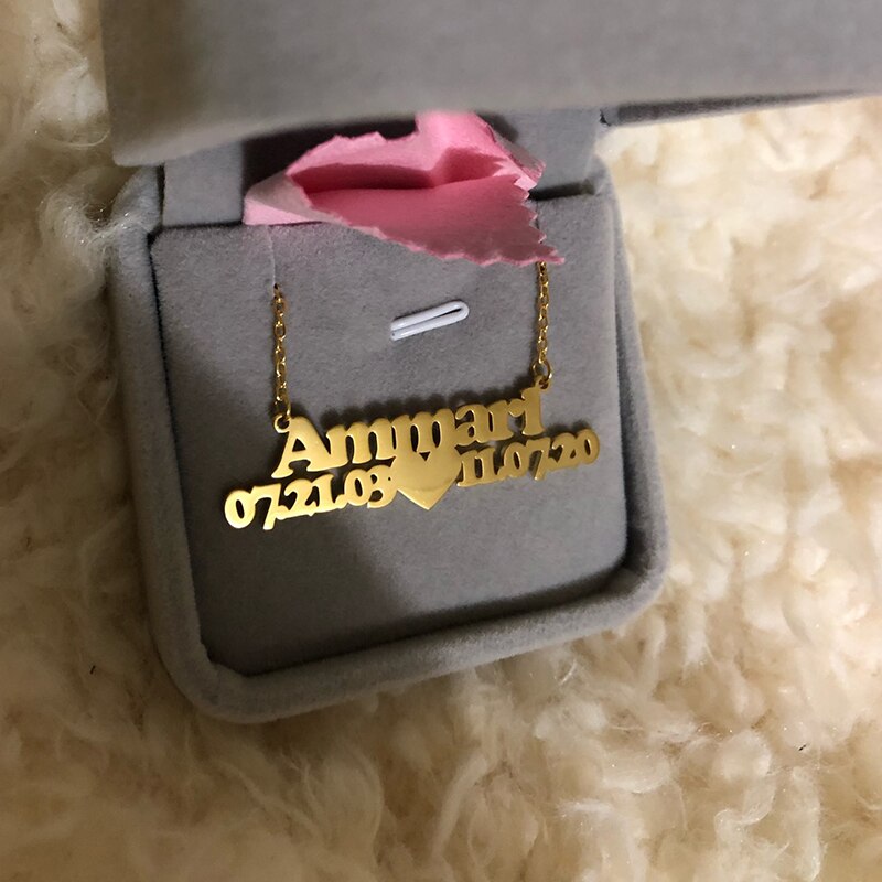 Peris Gems Stainless Heart Custom Name Pendant Necklaces Unisex SHEIN Amazon Temu