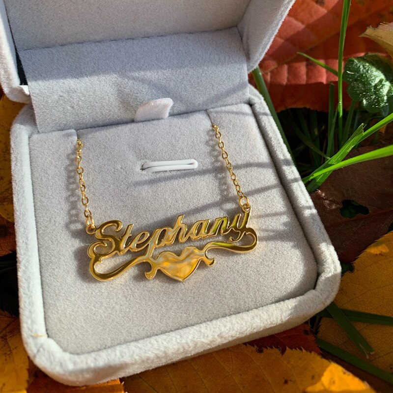 Peris Gems Stainless Heart Custom Name Pendant Necklaces Unisex SHEIN Amazon Temu