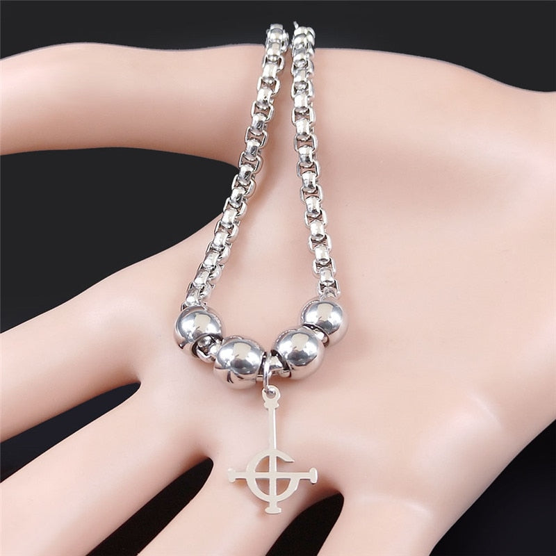 Peris Gems Stainless Silver Ghoul Cross Bracelets for Women SHEIN Amazon Temu