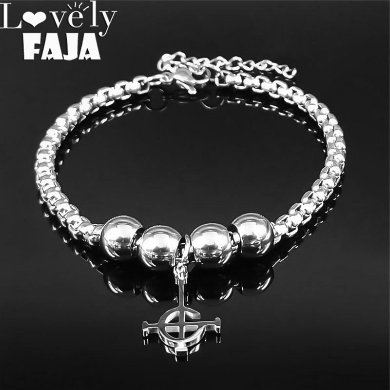 Peris Gems Stainless Silver Ghoul Cross Bracelets for Women SHEIN Amazon Temu