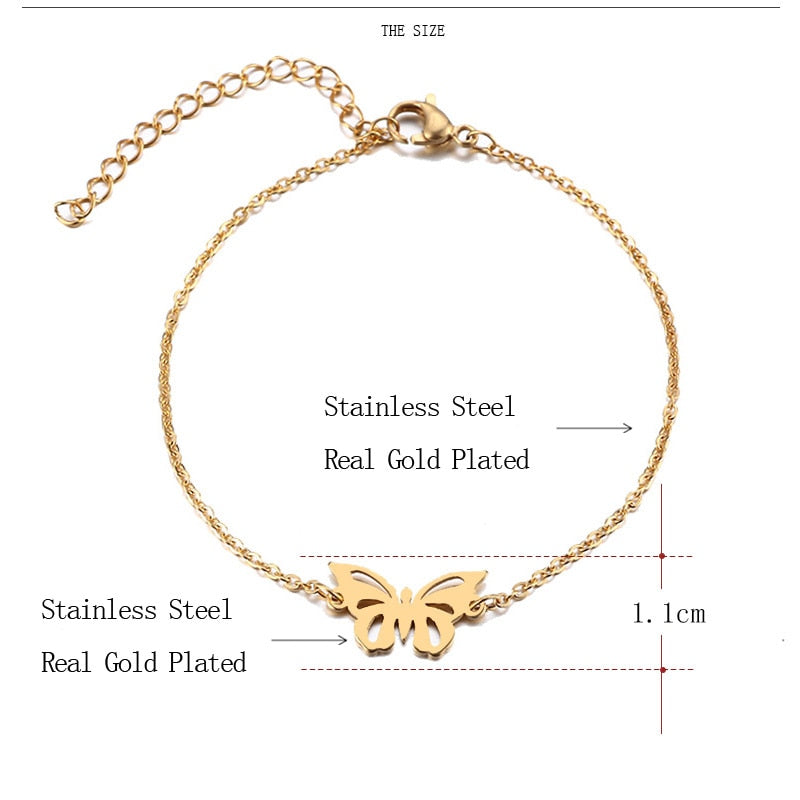 Peris Gems Stainless Steel Butterfly Bracelet for Women | Hollow Butterfly Love Bracelet Stainless Butterfly Bracelet for Women Hollow Butterfly SHEIN Amazon Temu