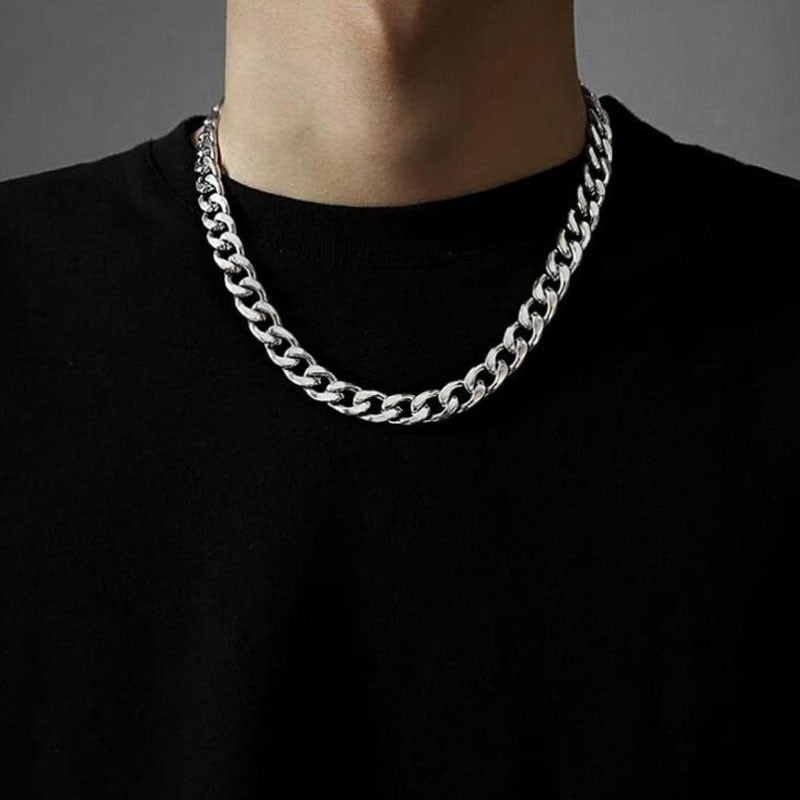 Peris Gems Stainless Steel Cuban Chain Necklace - Long Hip Hop Jewelry for Women Men SHEIN Amazon Temu
