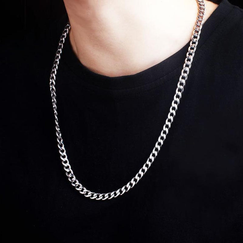 Peris Gems Stainless Steel Cuban Chain Necklace - Long Hip Hop Jewelry for Women Men SHEIN Amazon Temu