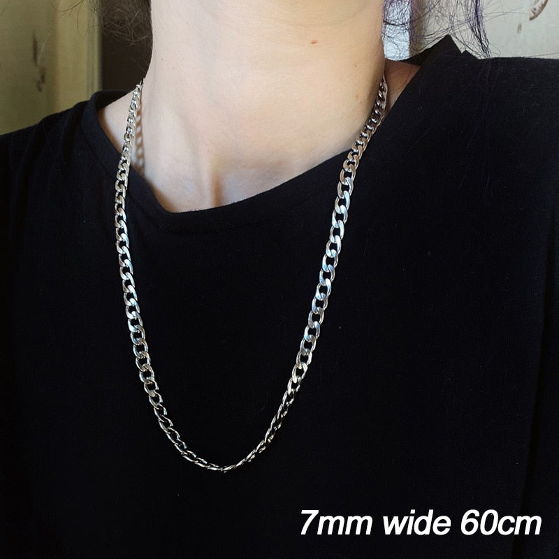 Peris Gems Stainless Steel Cuban Chain Necklaces | Long Hip Hop Necklace SHEIN Amazon Temu