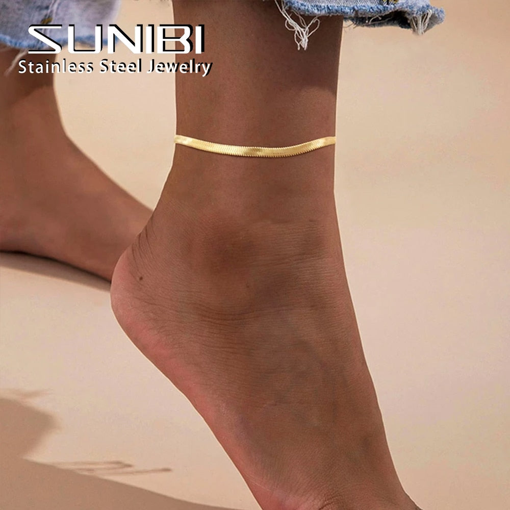 Peris Gems Stainless Steel Snake Chain Anklet for Women SHEIN Amazon Temu