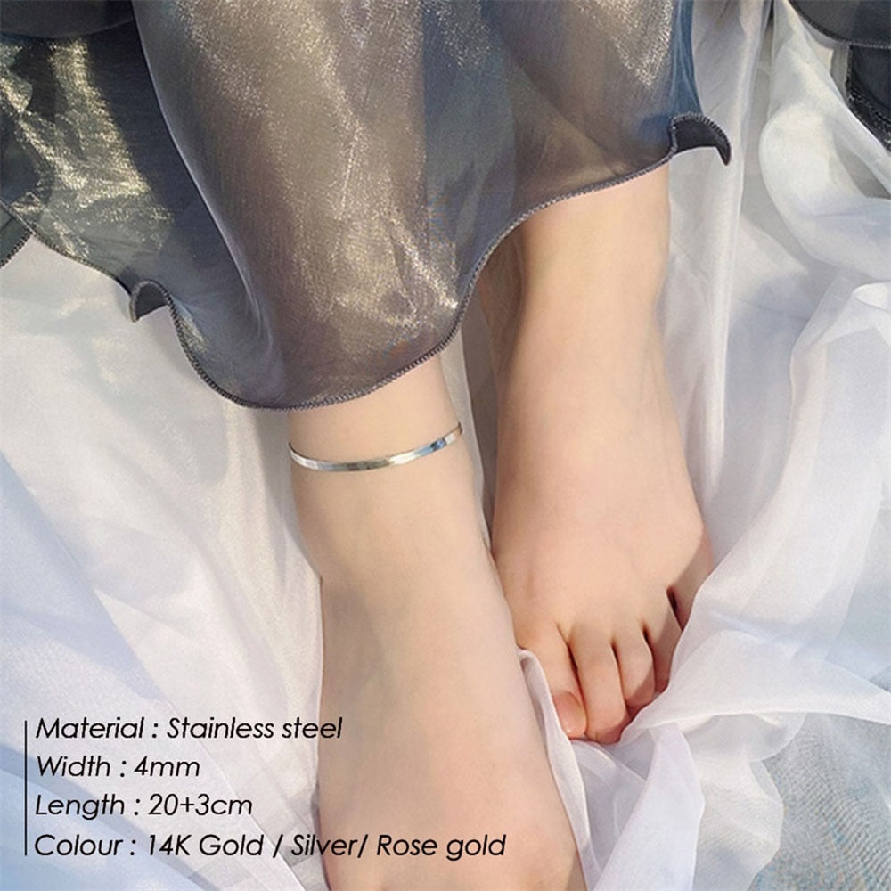 Peris Gems Stainless Steel Snake Chain Anklet for Women SHEIN Amazon Temu