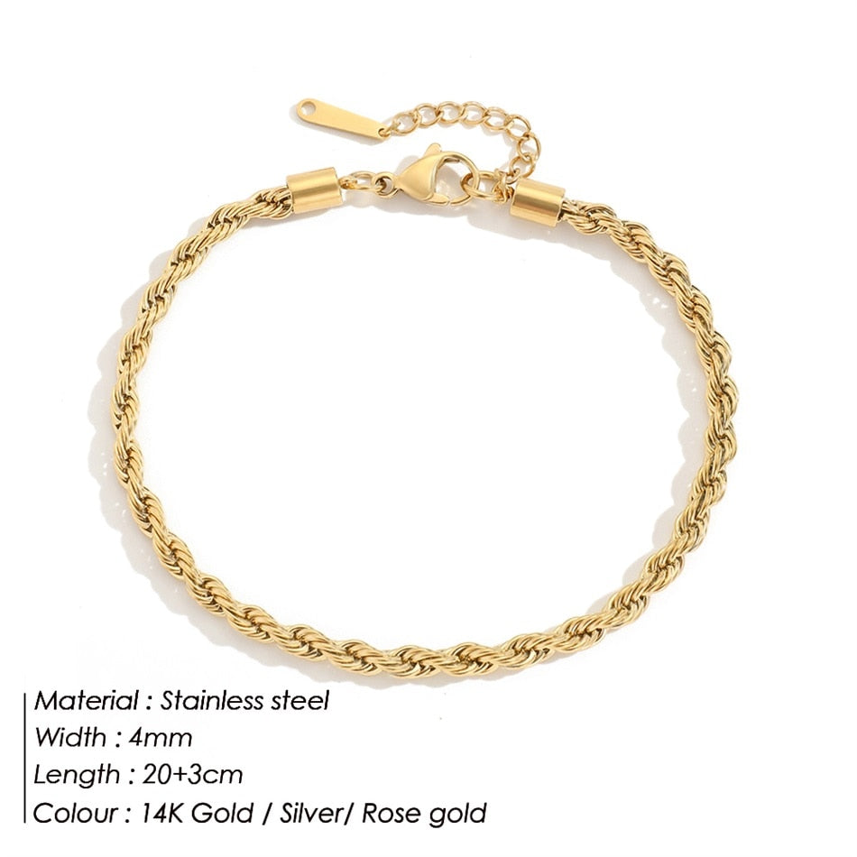 Peris Gems Stainless Steel Snake Chain Anklet for Women SHEIN Amazon Temu